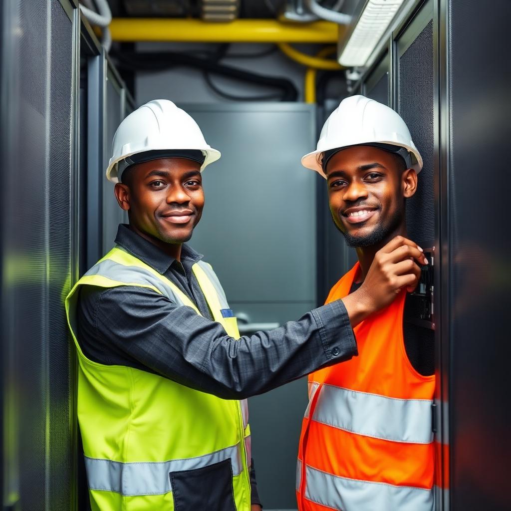 Artem specialists commissioning enterprise network equipment on site