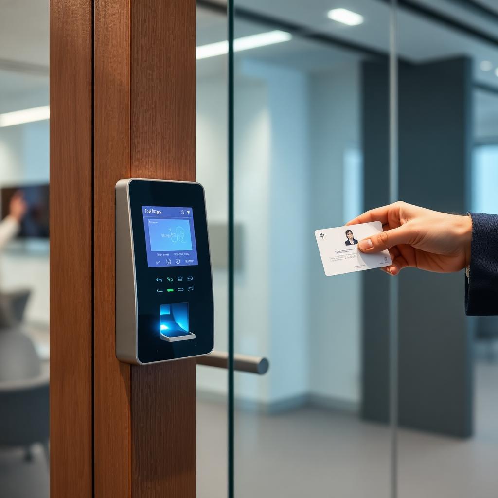 Access control reader at a door