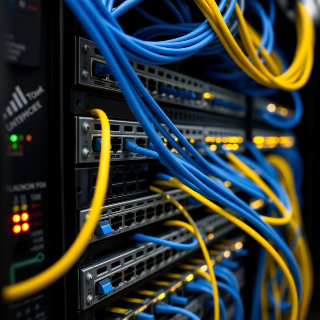 Network switches in a rack